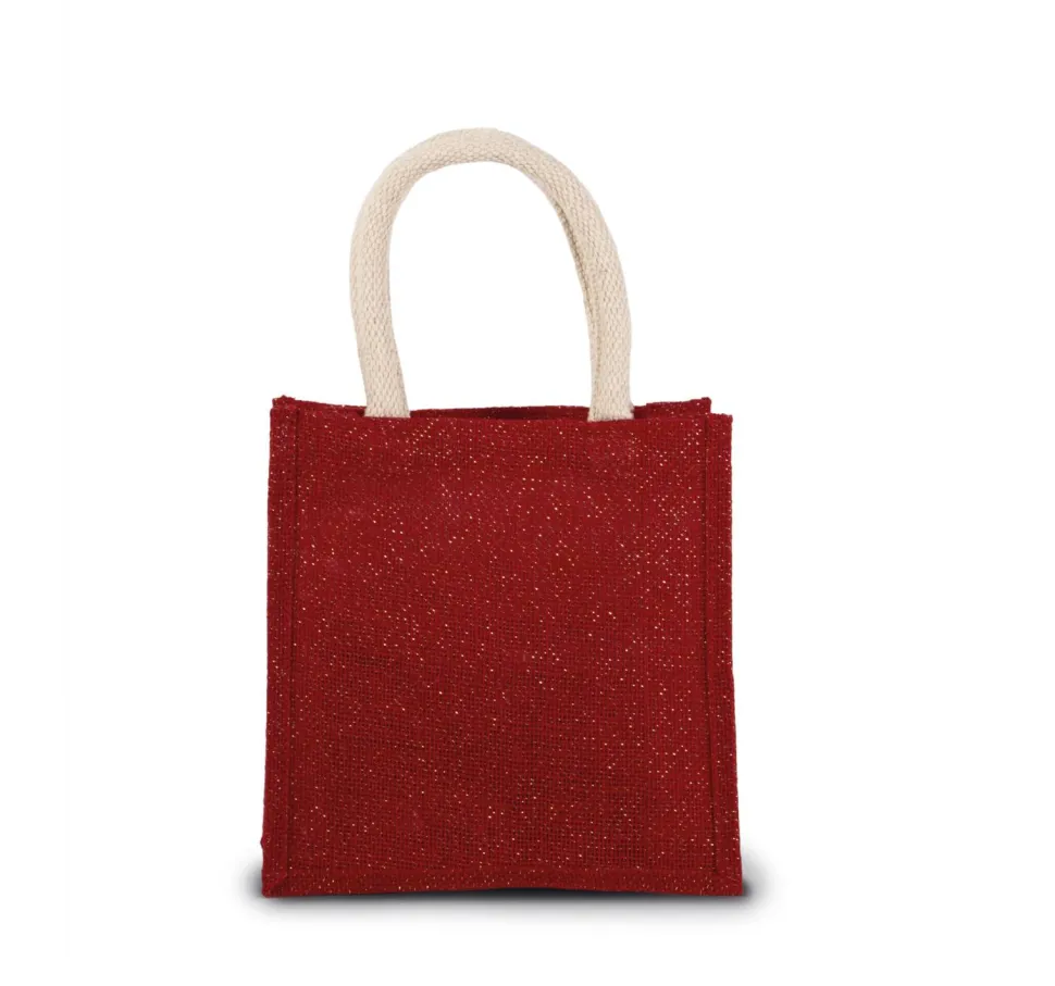 Kimood KI0272 - Sac style cabas en toile de jute - petit modèle