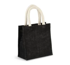 Kimood KI0272 - Sac style cabas en toile de jute - petit modèle