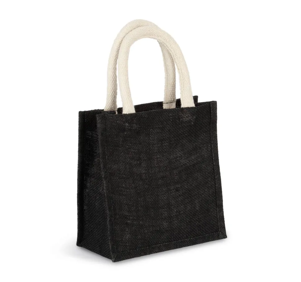 Kimood KI0272 - Sac style cabas en toile de jute - petit modèle