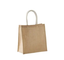 Kimood KI0274 - Sac style cabas en toile de jute - grand modèle