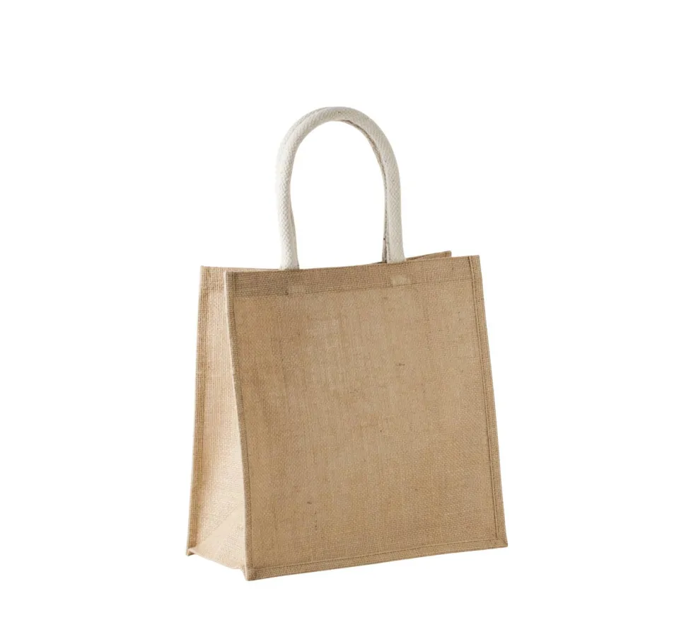 Kimood KI0274 - Sac style cabas en toile de jute - grand modèle