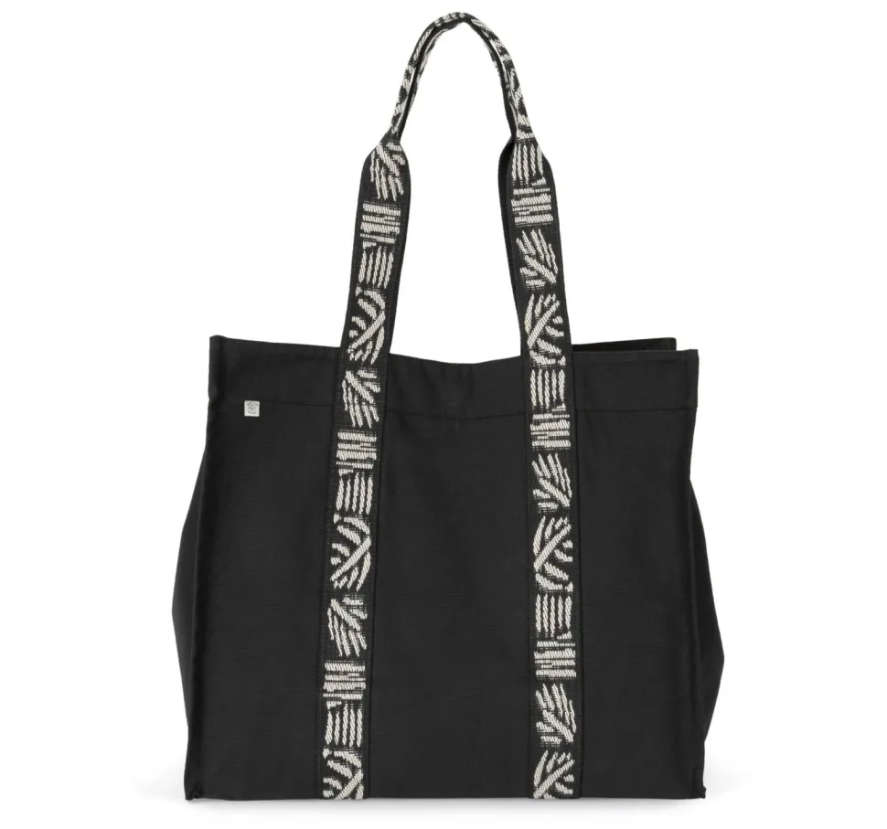 Kimood KINS114 - Grand sac shopping recyclé à soufflet