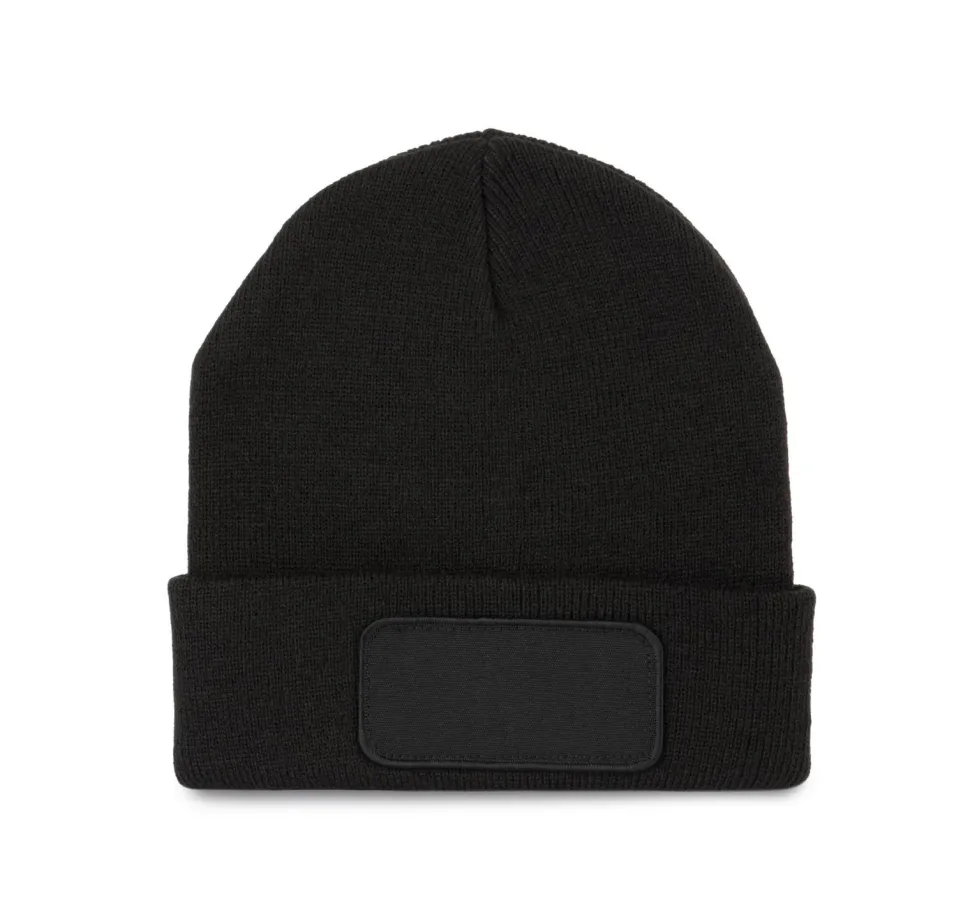 K-up KP895 - Bonnet Tricoté avec Patch Personnalisable