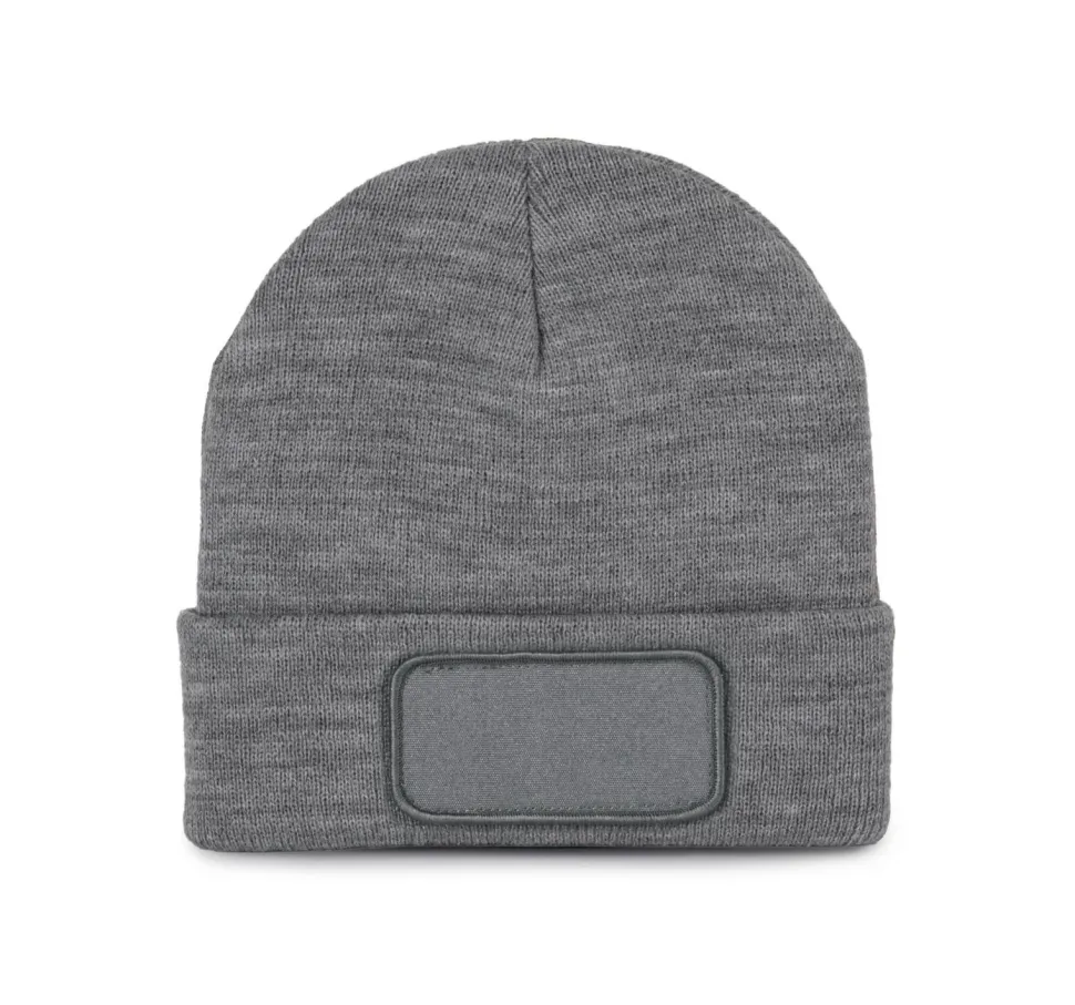 K-up KP895 - Bonnet Tricoté avec Patch Personnalisable