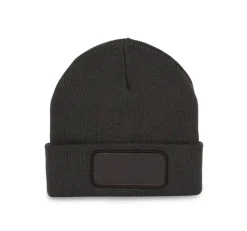 K-up KP895 - Bonnet Tricoté avec Patch Personnalisable