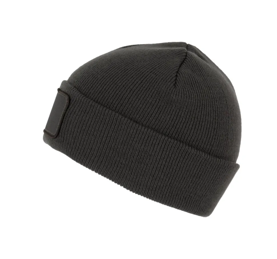 K-up KP895 - Bonnet Tricoté avec Patch Personnalisable