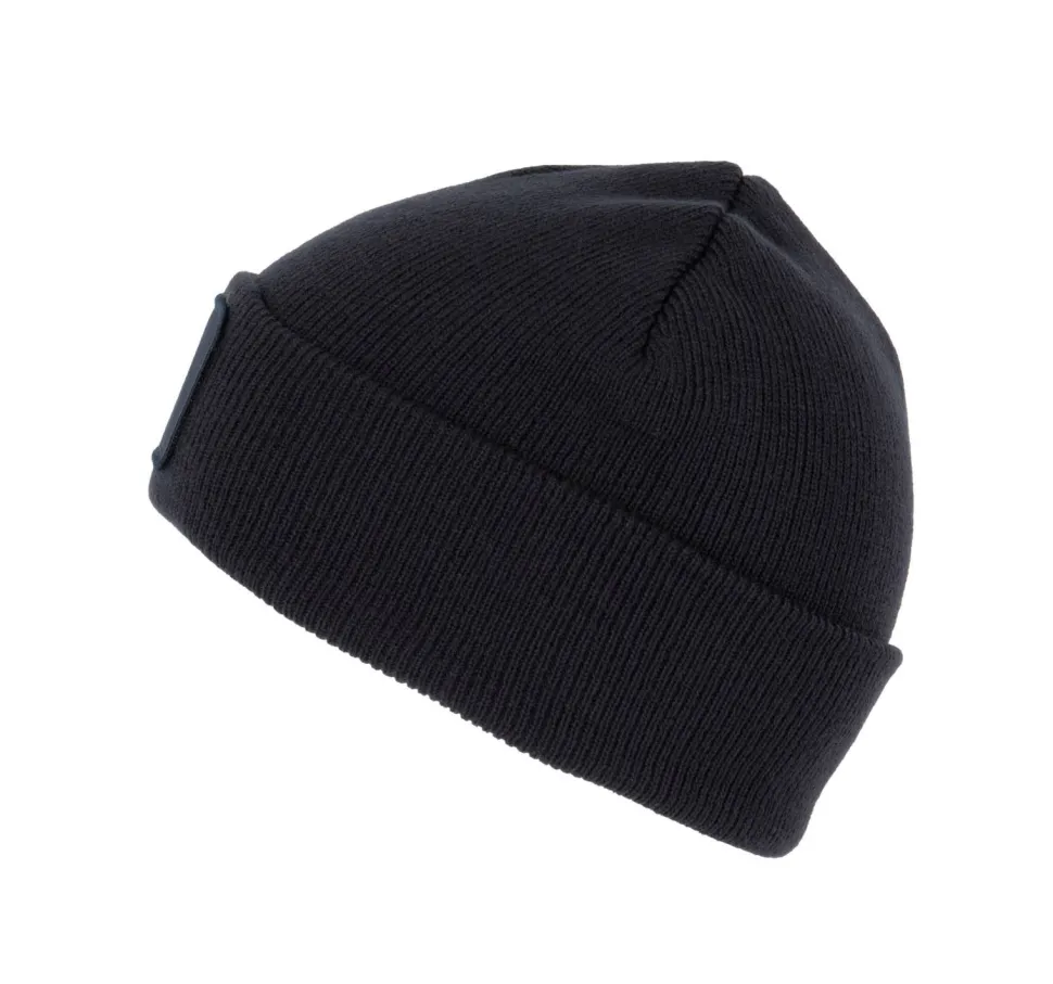 K-up KP895 - Bonnet Tricoté avec Patch Personnalisable