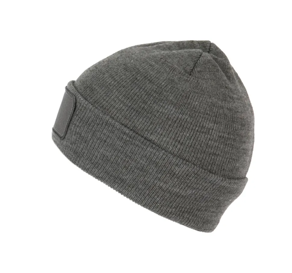 K-up KP895 - Bonnet Tricoté avec Patch Personnalisable