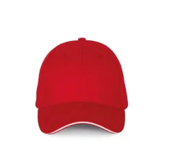 K-up KP185 - Casquette avec visière sandwich contrastée - 6 panneaux