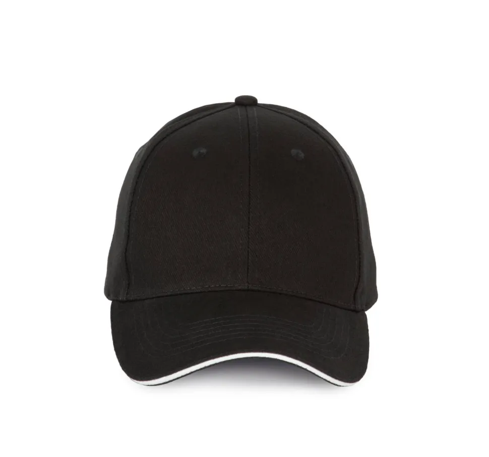 K-up KP185 - Casquette avec visière sandwich contrastée - 6 panneaux