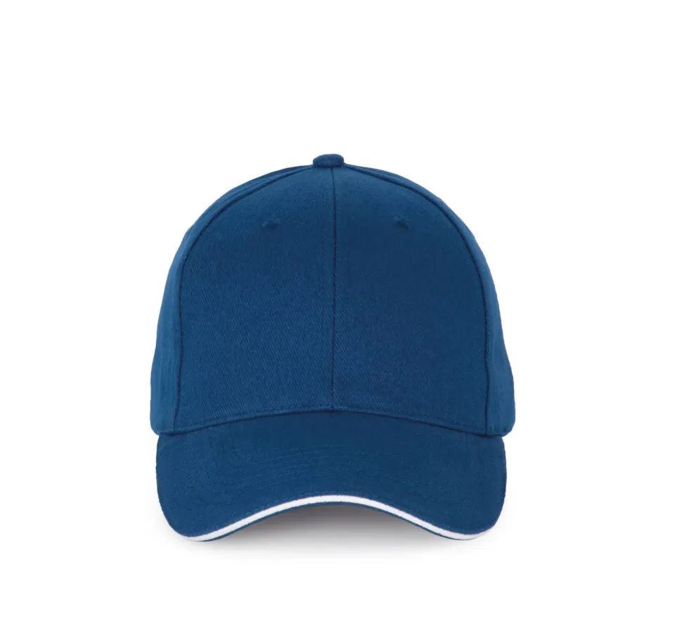 K-up KP185 - Casquette avec visière sandwich contrastée - 6 panneaux