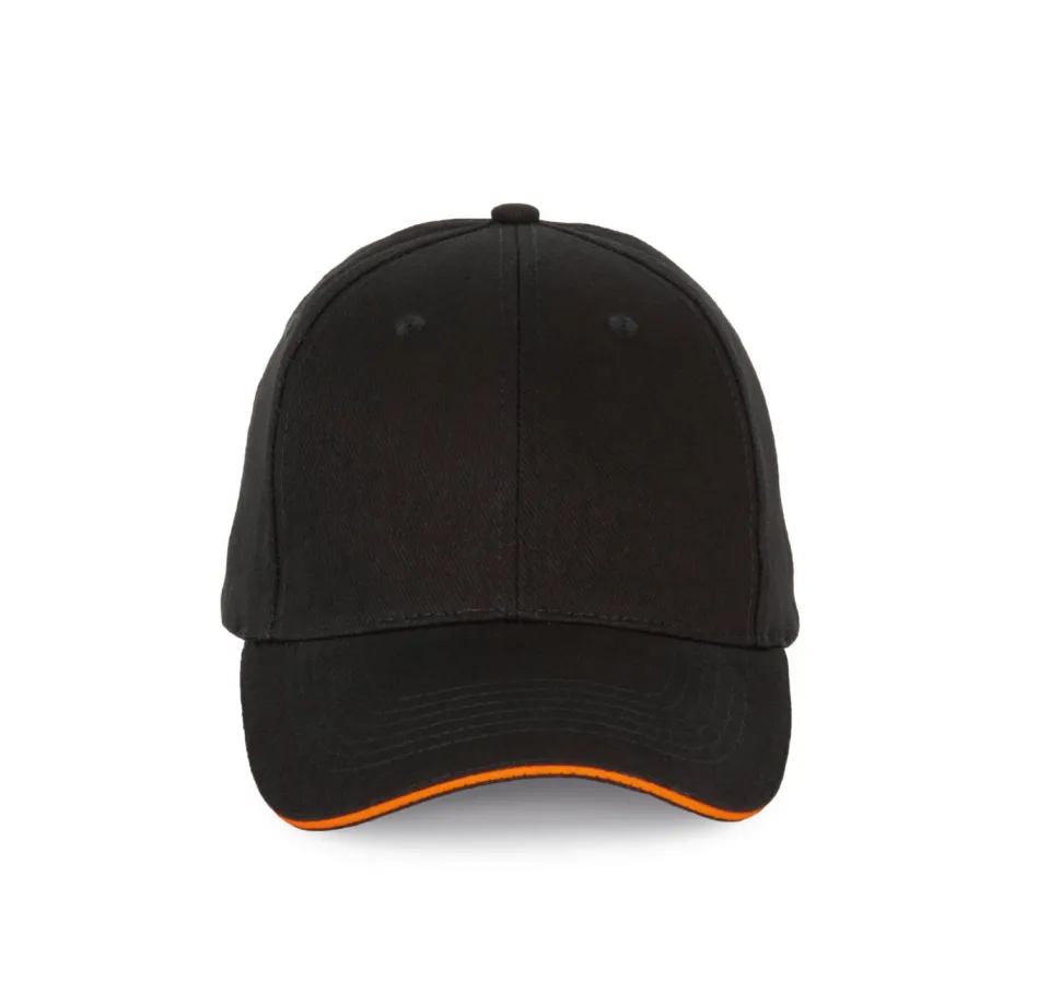 K-up KP185 - Casquette avec visière sandwich contrastée - 6 panneaux