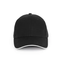 K-up KP198 - Casquette en Coton Bio à Visière Contrastée - 6 Panneaux
