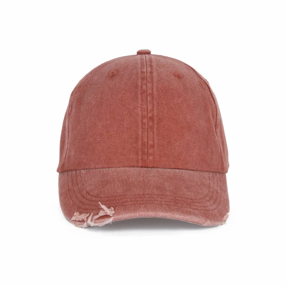 K-up KP235 - Casquette vintage effet déchiré - 6 panneaux