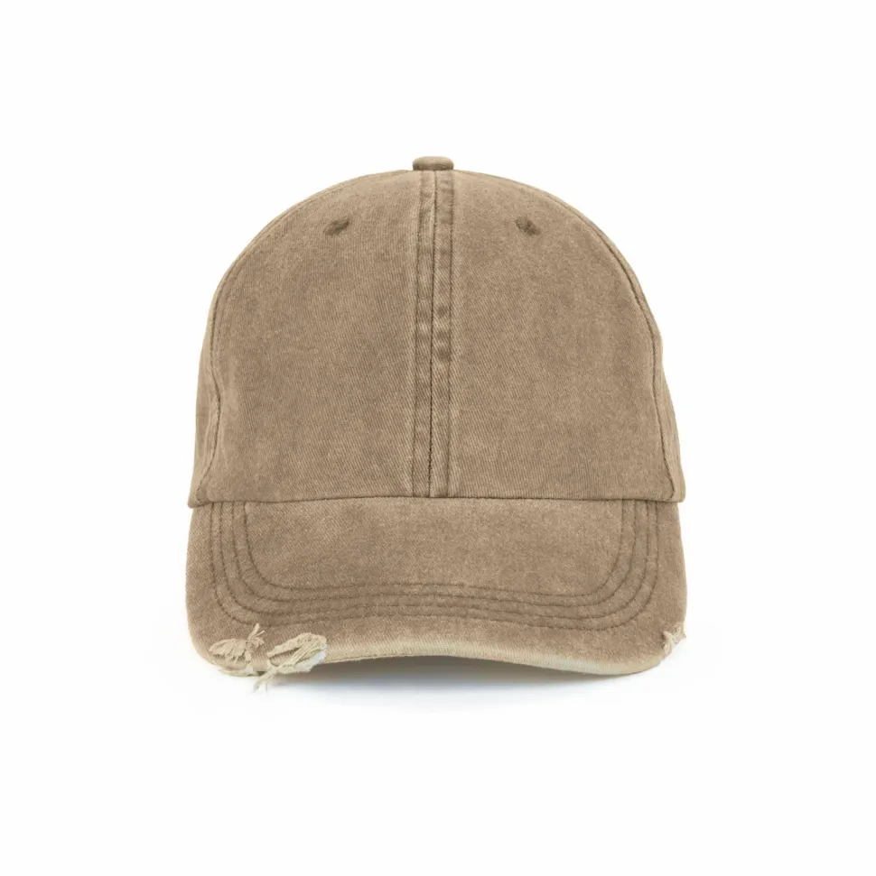 K-up KP235 - Casquette vintage effet déchiré - 6 panneaux