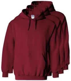 Lot de 3 Gildan 18500 - Sweat à capuche en molleton Heavy Blend