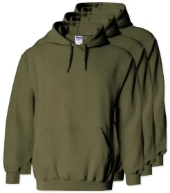 Lot de 3 Gildan 18500 - Sweat à capuche en molleton Heavy Blend
