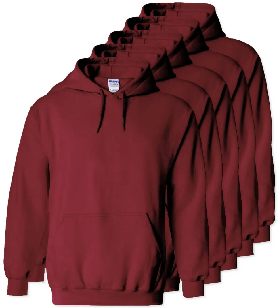 Lot de 5 Gildan 18500 - Sweat à capuche en molleton épais