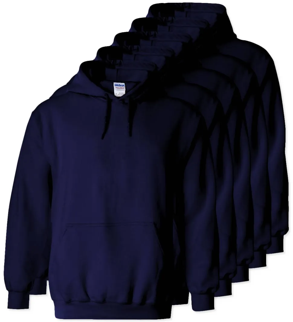 Lot de 5 Gildan 18500 - Sweat à capuche en molleton épais