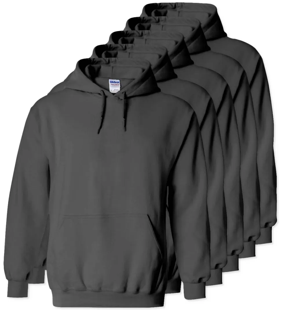 Lot de 5 Gildan 18500 - Sweat à capuche en molleton épais