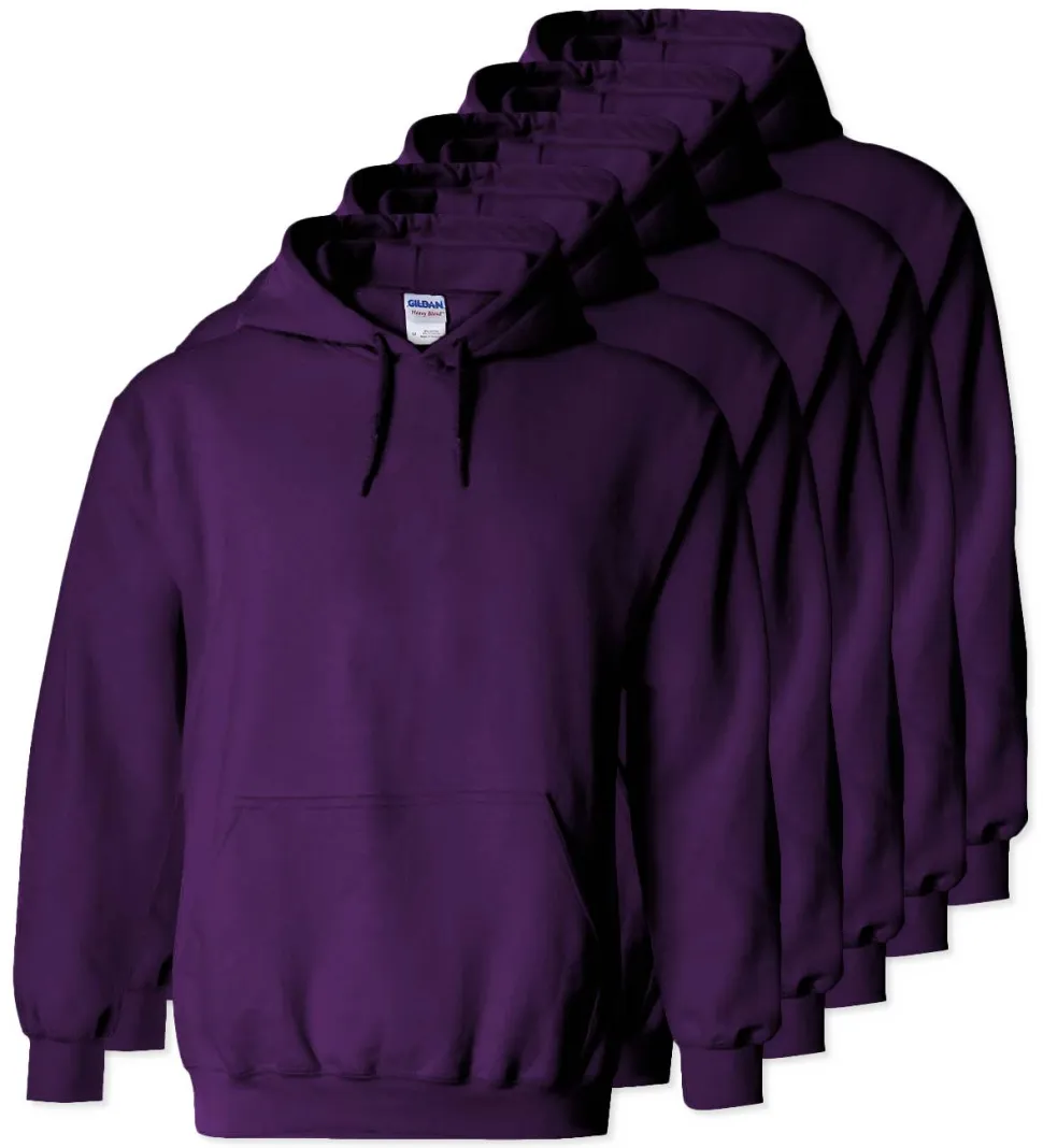 Lot de 5 Gildan 18500 - Sweat à capuche en molleton épais