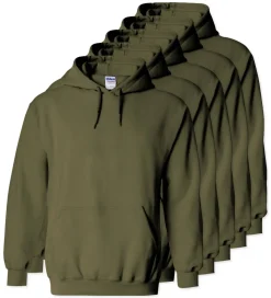 Lot de 5 Gildan 18500 - Sweat à capuche en molleton épais