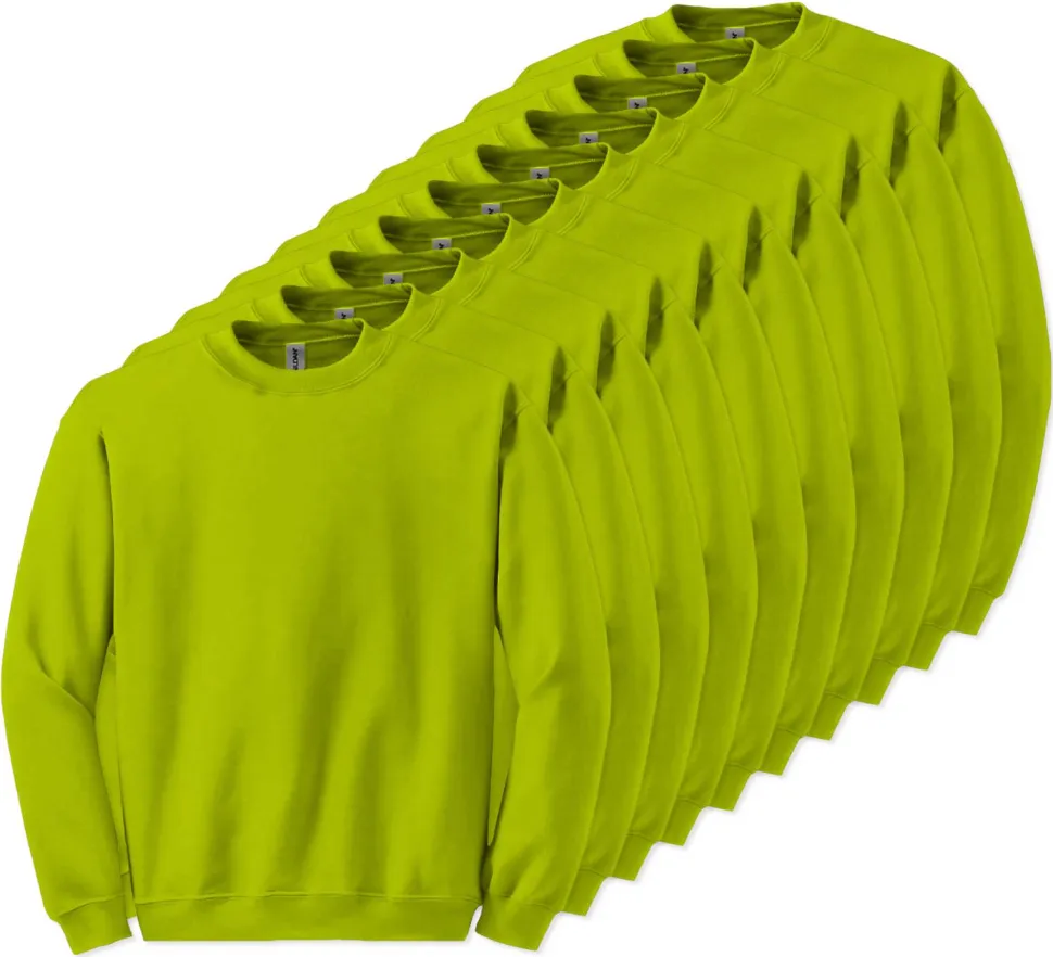 Lot de 10 Gildan 18000 - Sweat-shirt à col rond