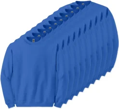 Lot de 10 Gildan 18000 - Sweat-shirt à col rond