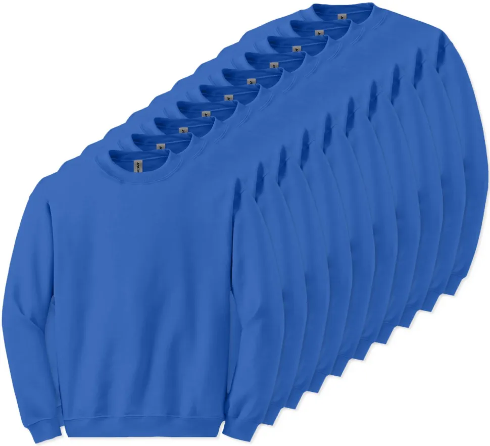 Lot de 10 Gildan 18000 - Sweat-shirt à col rond