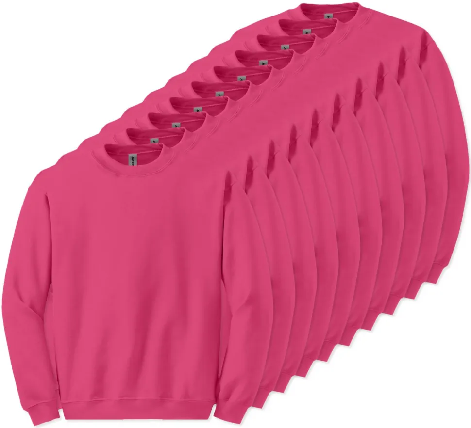 Lot de 10 Gildan 18000 - Sweat-shirt à col rond