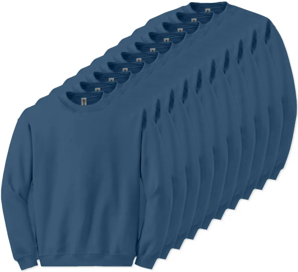 Lot de 10 Gildan 18000 - Sweat-shirt à col rond