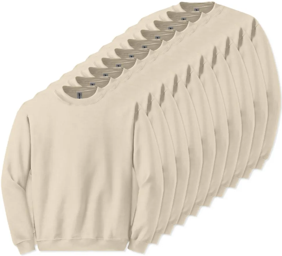 Lot de 10 Gildan 18000 - Sweat-shirt à col rond