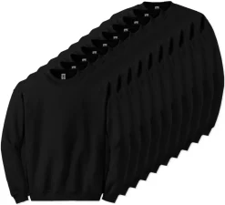 Lot de 10 Gildan 18000 - Sweat-shirt à col rond