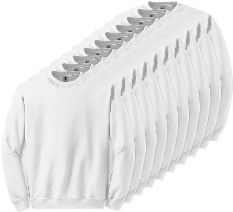 Lot de 10 Gildan 18000 - Sweat-shirt à col rond