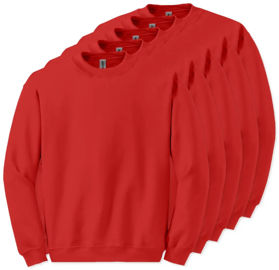 Lot de 5 Gildan 18000 - Sweatshirt à col rond
