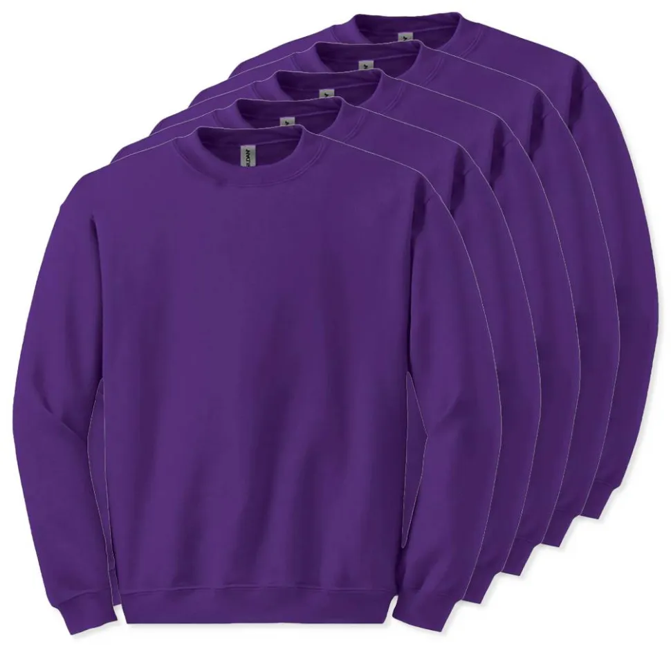 Lot de 5 Gildan 18000 - Sweatshirt à col rond