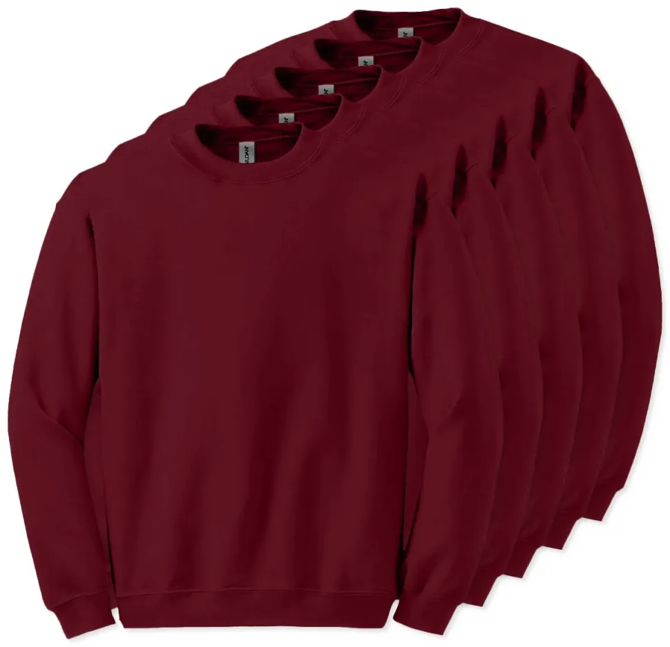 Lot de 5 Gildan 18000 - Sweatshirt à col rond