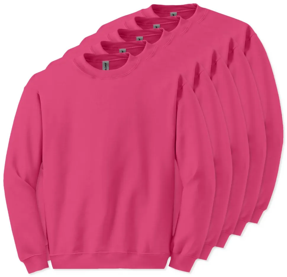 Lot de 5 Gildan 18000 - Sweatshirt à col rond