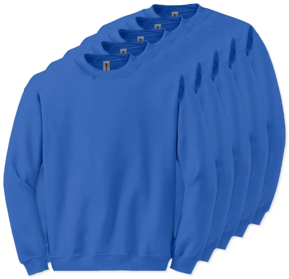 Lot de 5 Gildan 18000 - Sweatshirt à col rond