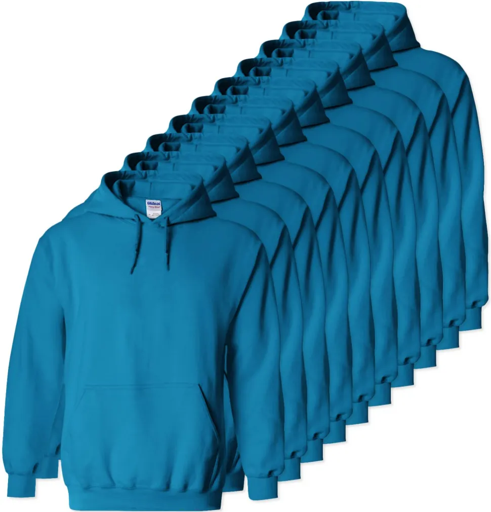 Lot de 10 Gildan 18500 - Sweatshirt à capuche en molleton épais