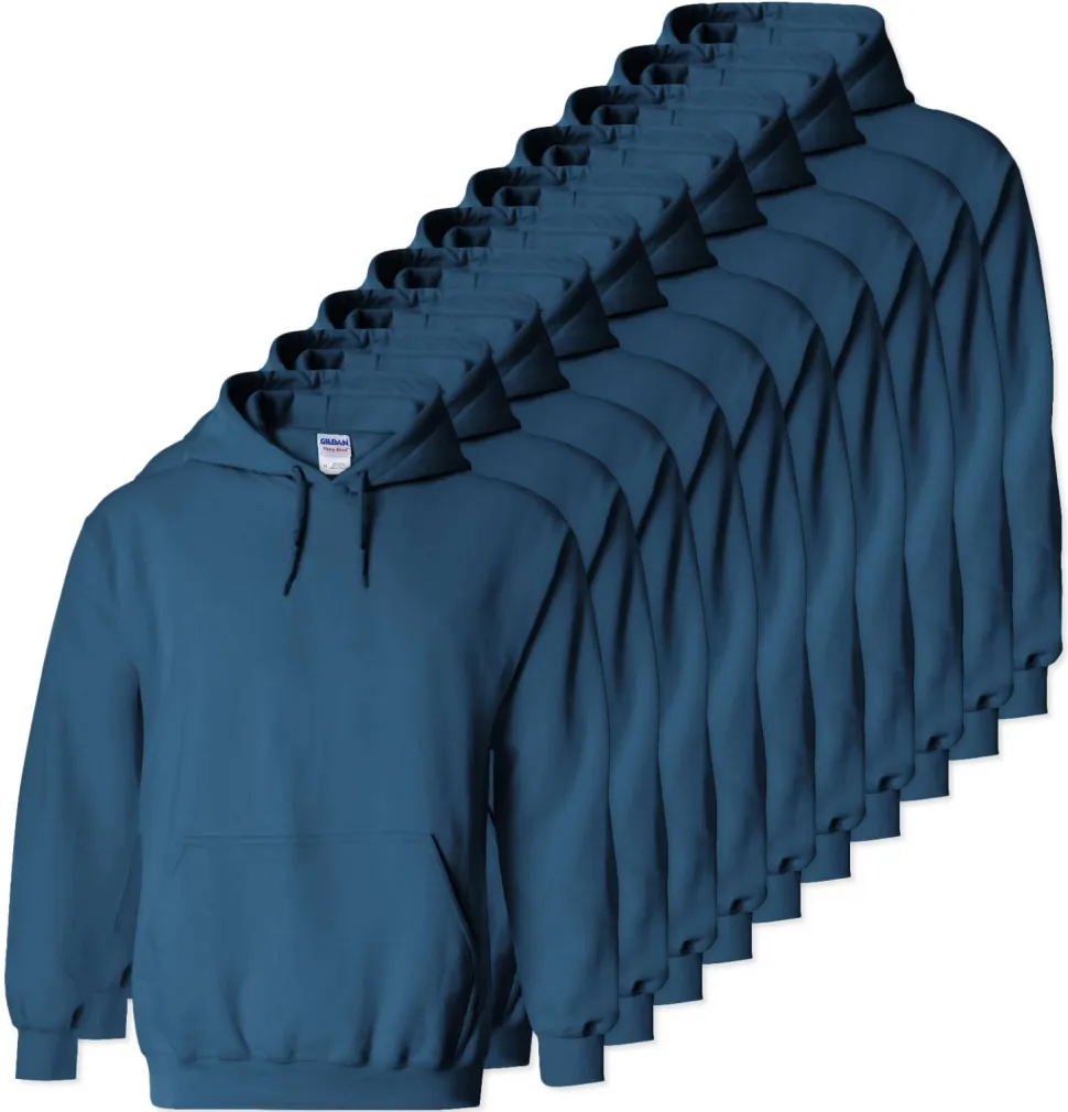 Lot de 10 Gildan 18500 - Sweatshirt à capuche en molleton épais