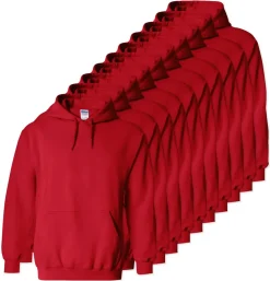 Lot de 10 Gildan 18500 - Sweatshirt à capuche en molleton épais