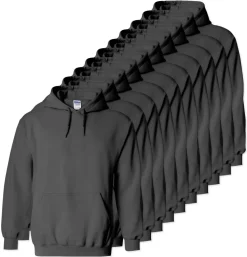 Lot de 10 Gildan 18500 - Sweatshirt à capuche en molleton épais