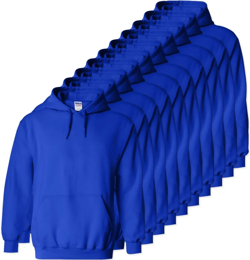 Lot de 10 Gildan 18500 - Sweatshirt à capuche en molleton épais