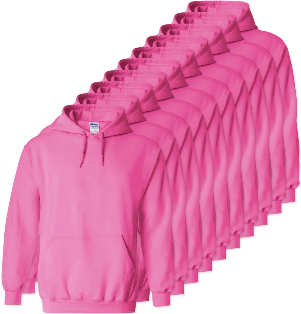Lot de 10 Gildan 18500 - Sweatshirt à capuche en molleton épais
