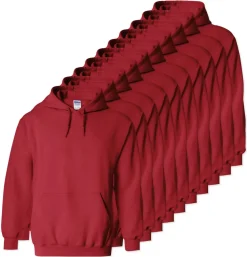 Lot de 10 Gildan 18500 - Sweatshirt à capuche en molleton épais