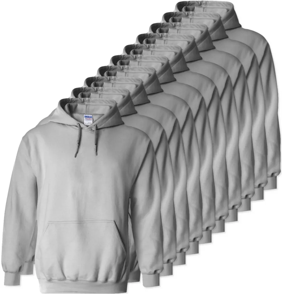 Lot de 10 Gildan 18500 - Sweatshirt à capuche en molleton épais