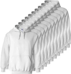 Lot de 10 Gildan 18500 - Sweatshirt à capuche en molleton épais
