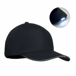 LUZCAP Casquette en coton LED à 5 pans - GiftRetail MO2439