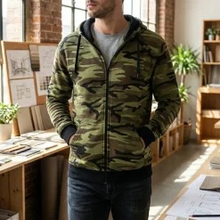 Malfini C19 - Sweatshirt Camo Zipper pour homme